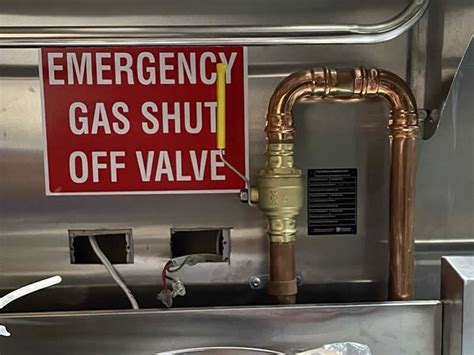 gas shut off valve for commercial kitchen